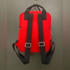 Rare Disney Parks Red Mikey Ear Backpack Like New Disney Parks Backpack 2025 Loungefly Canvas Mickey Minnie  main image 4